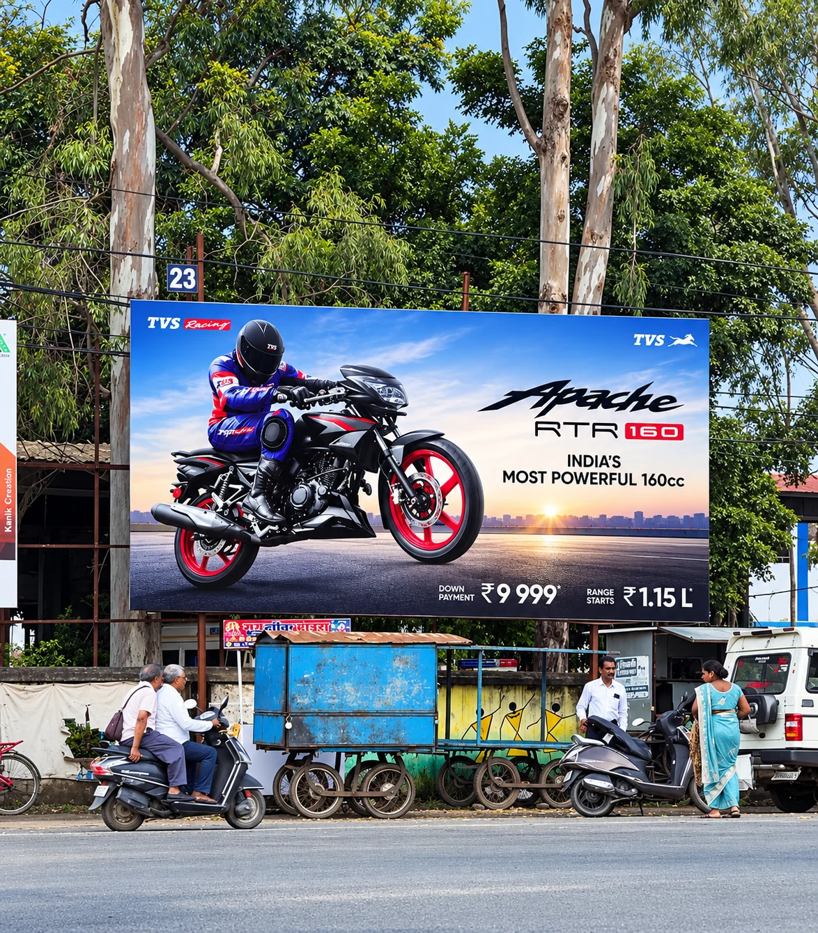 TVS outdoor hoarding in Betul